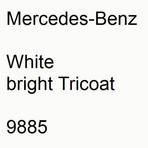 Mercedes-Benz, White bright Tricoat, 9885.